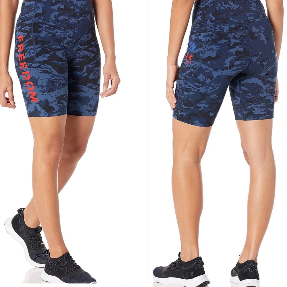 Women's Under Amour Meridian Freedom Bike Shorts blue size xtra small